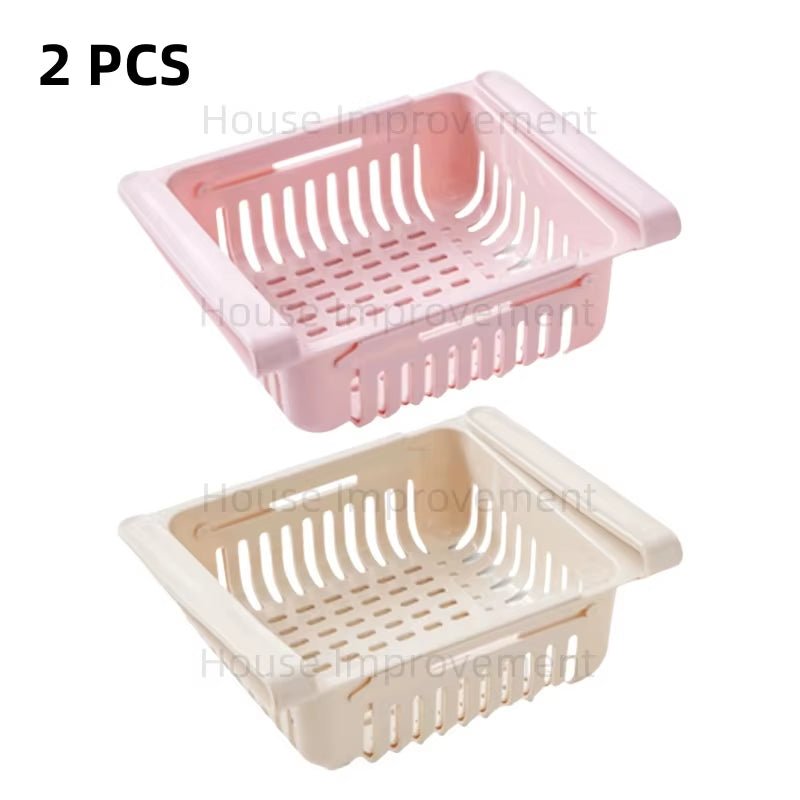 Retractable Multifunctional Tiered Refrigerator Shelf Fridge Organizer Box Fresh Divider Layer Shelf Kitchen Storage Organizer - AuvixAuvix