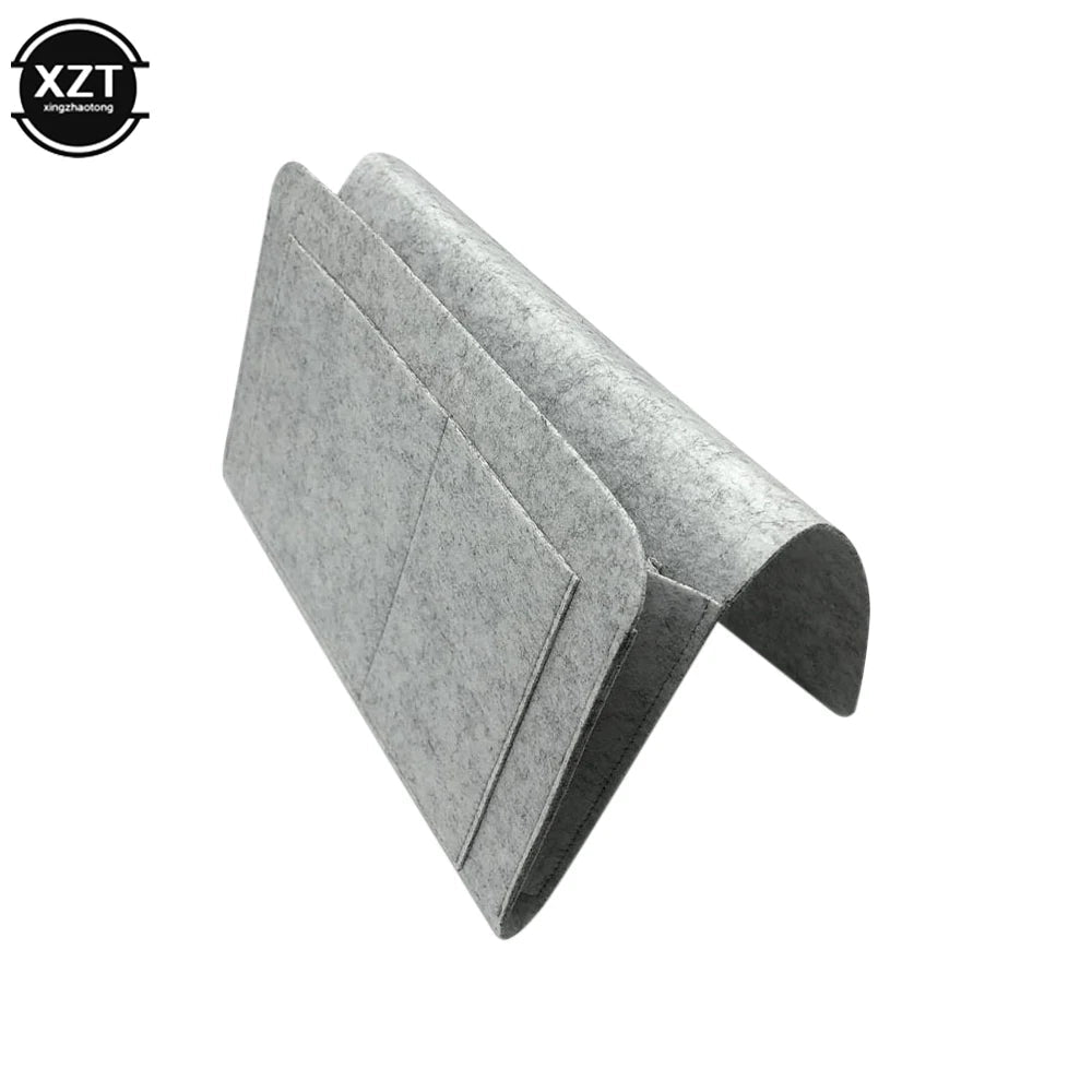 1Pc Felt Bedside Storage Organizer Phone Book Magazine Holder Pockets Hanging Storage Bag Baby Tissue Box for Bed Sofa Side Pouc - AuvixAuvix