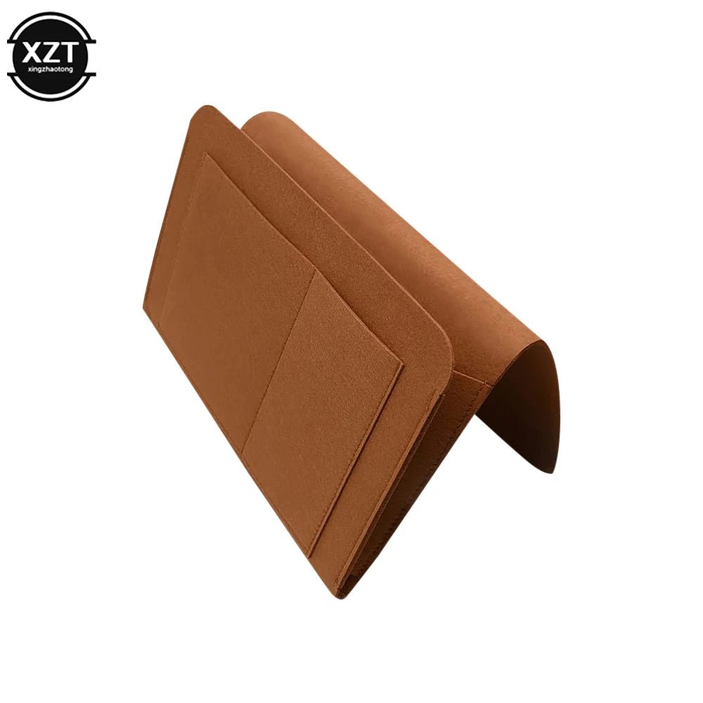 1Pc Felt Bedside Storage Organizer Phone Book Magazine Holder Pockets Hanging Storage Bag Baby Tissue Box for Bed Sofa Side Pouc - AuvixAuvix
