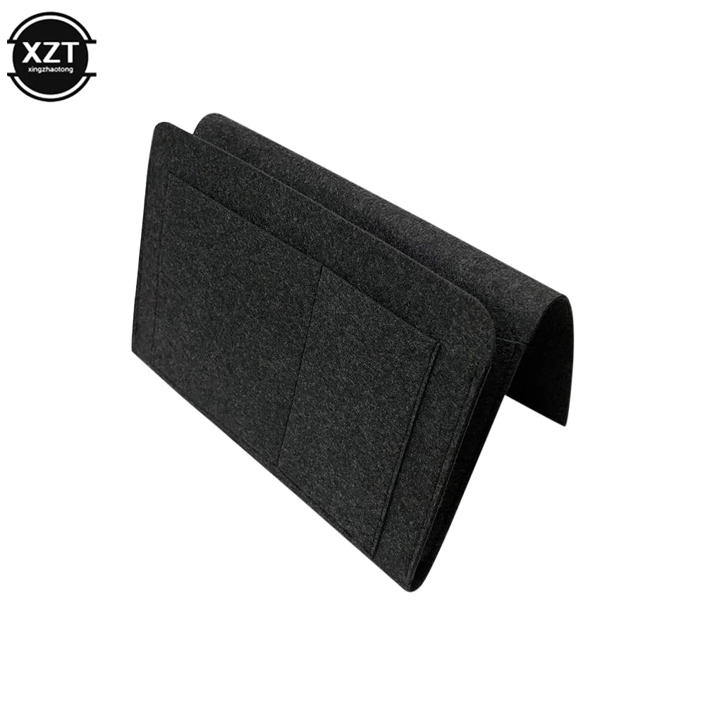 1Pc Felt Bedside Storage Organizer Phone Book Magazine Holder Pockets Hanging Storage Bag Baby Tissue Box for Bed Sofa Side Pouc - AuvixAuvix