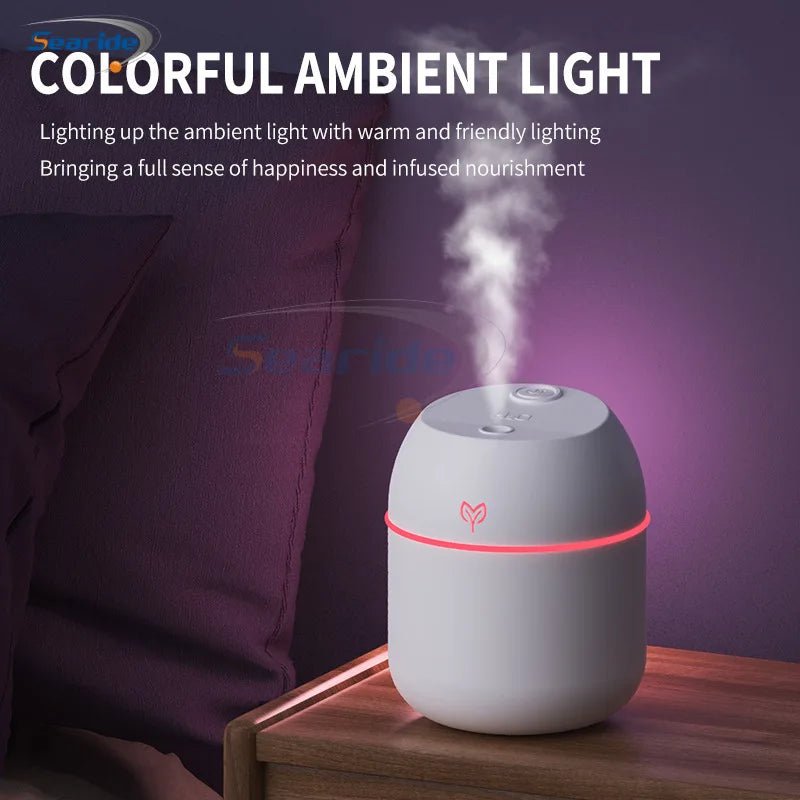 200ML Portable USB Mini Humidifier & Aroma Diffuser with LED Light - AuvixAuvix