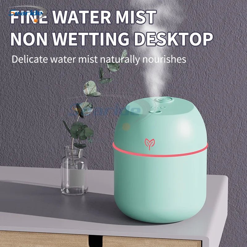 200ML Portable USB Mini Humidifier & Aroma Diffuser with LED Light - AuvixAuvix