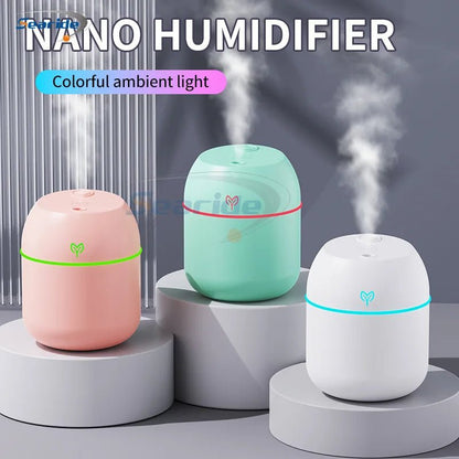 200ML Portable USB Mini Humidifier & Aroma Diffuser with LED Light - AuvixAuvix