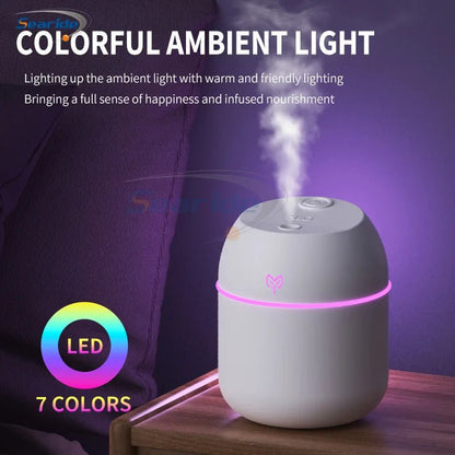 200ML Portable USB Mini Humidifier & Aroma Diffuser with LED Light - AuvixAuvix