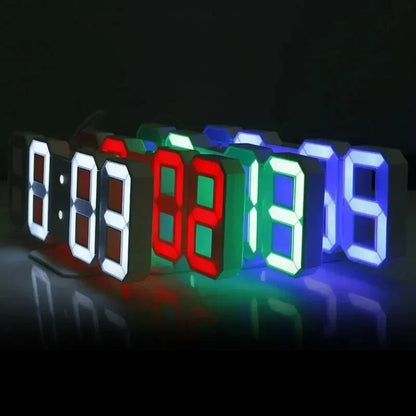 3D LED Digital Clock Wall Decoration Glow Night Mode Decoration for Bedroom Adjustable Electronic Watch Room Decor Aesthetics - AuvixAuvix