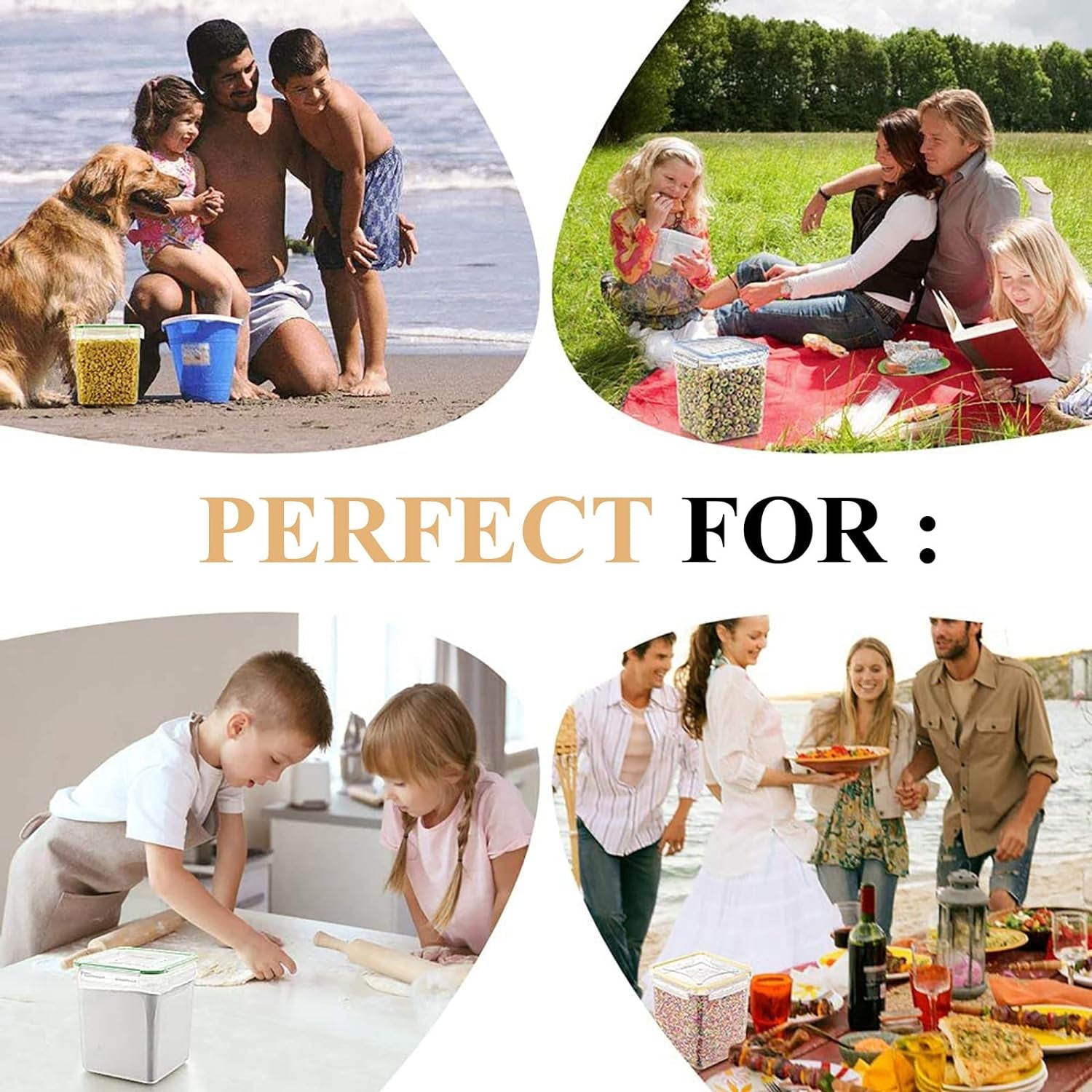 Ultimate Pantry Bliss: 8-Piece Airtight Food Storage Set - BPA-Free Plastic for Perfect Organization! Auvix