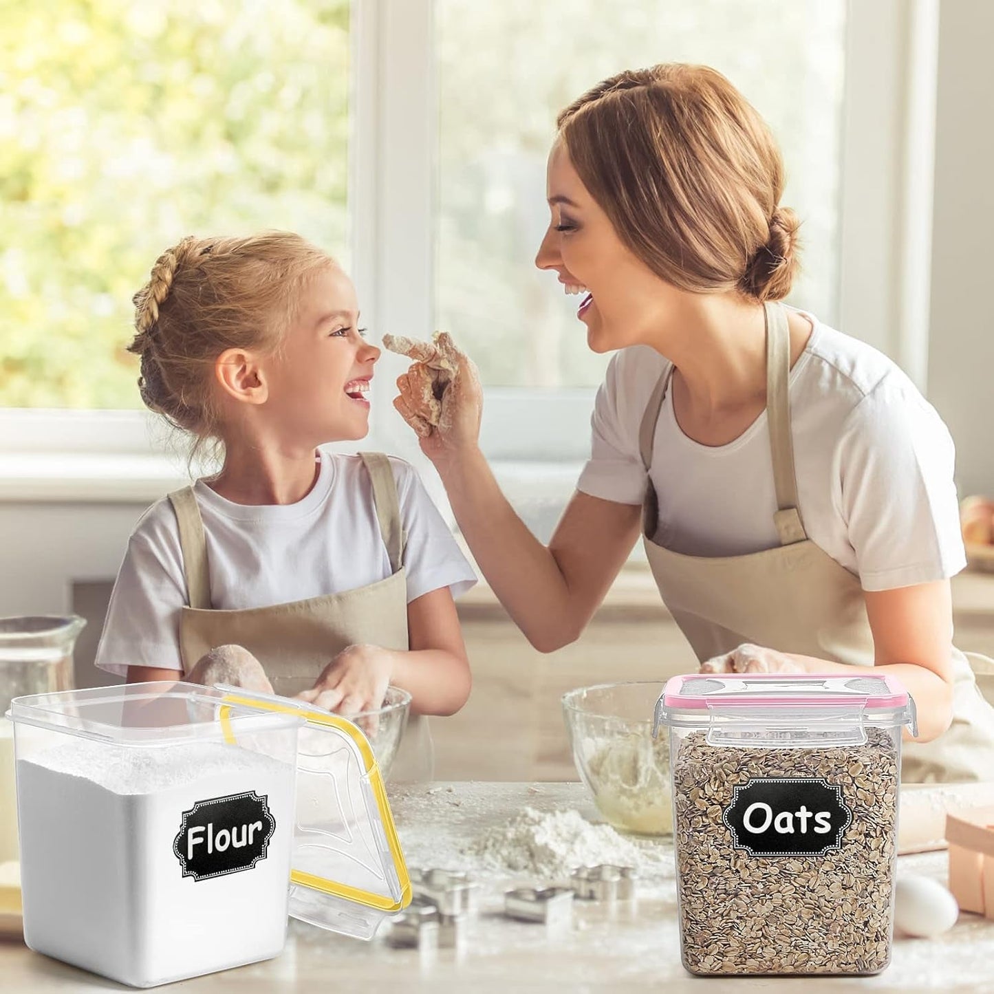 Ultimate Pantry Bliss: 8-Piece Airtight Food Storage Set - BPA-Free Plastic for Perfect Organization! Auvix