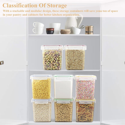 Ultimate Pantry Bliss: 8-Piece Airtight Food Storage Set - BPA-Free Plastic for Perfect Organization! Auvix