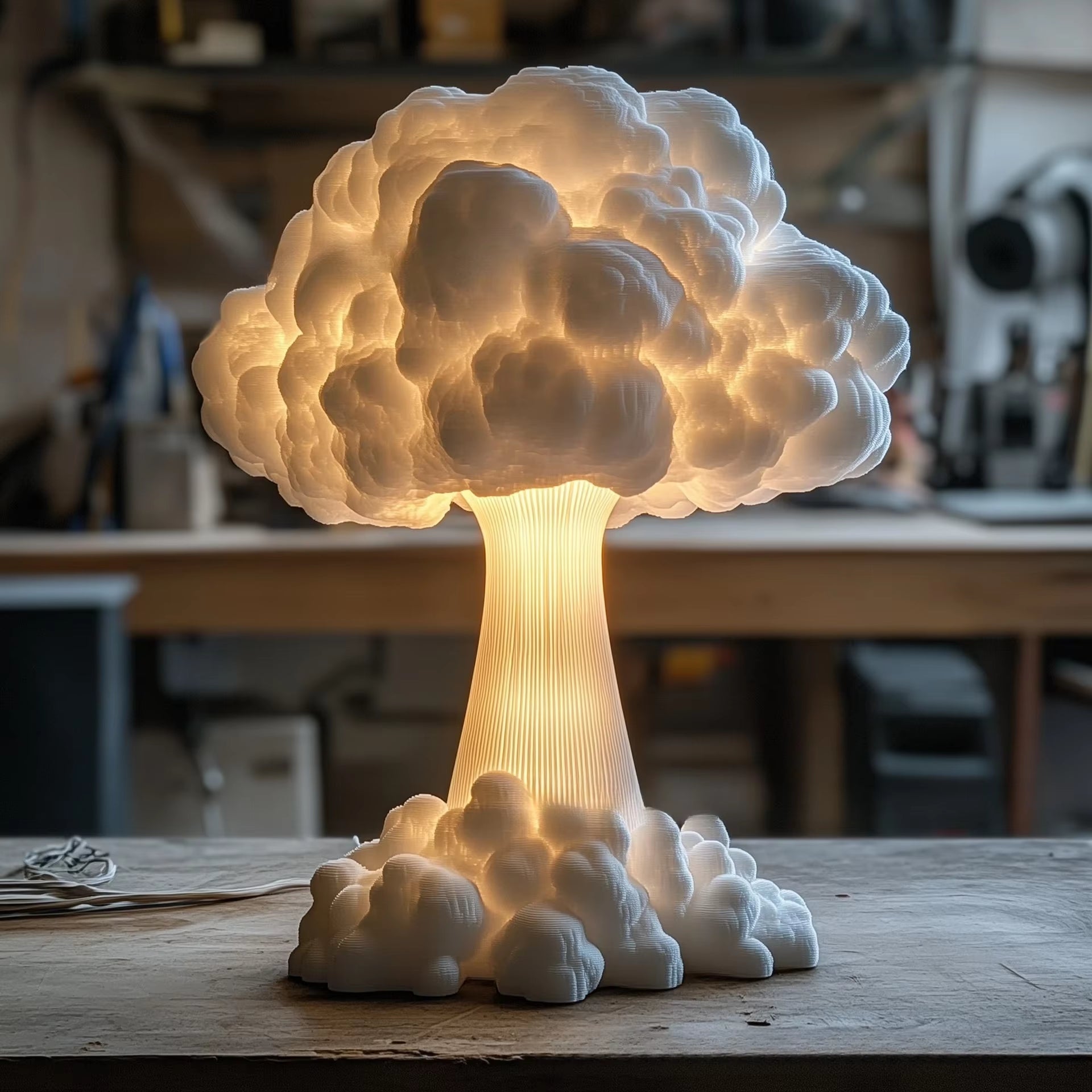 Lámpara de Mesa LED Atomic Mushroom Cloud