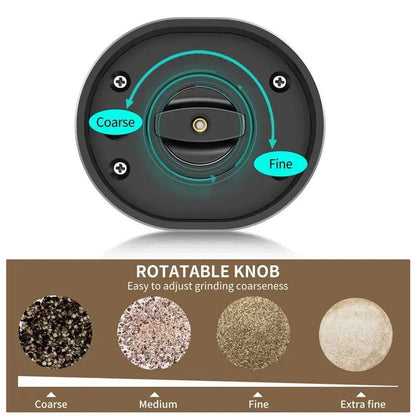 Electric Automatic Mill Pepper and Salt Grinder with LED Light Adjustable Coarseness Partner Manufacturers - AuvixAuvix
