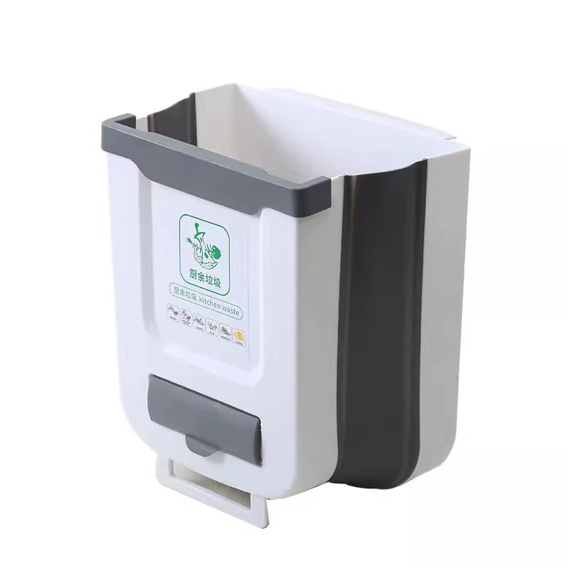 Kitchen Folding Trash Can Wall Mounted Trash Can Kitchen Cabinet Door Mounted Trash Can Folding Trash Can for Vehicles - AuvixAuvix