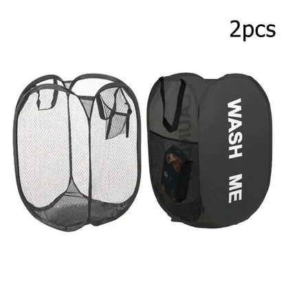 Mesh Pop - Up Laundry Basket, Laundry Basket, Foldable Dirty Clothes Storage Basket, Large Capacity Storage Basket - AuvixAuvix