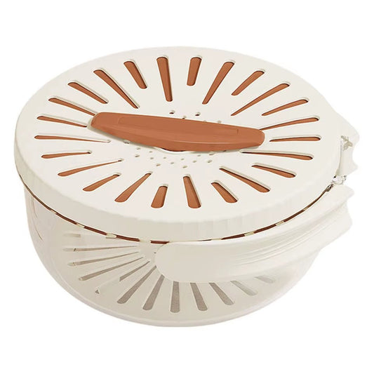 Multifunctional Drain Basket Fruit Vegetable Washing Strainer Basket with Lid Food Fresh Organizer Storage Box Kitchen Gadget - AuvixAuvix