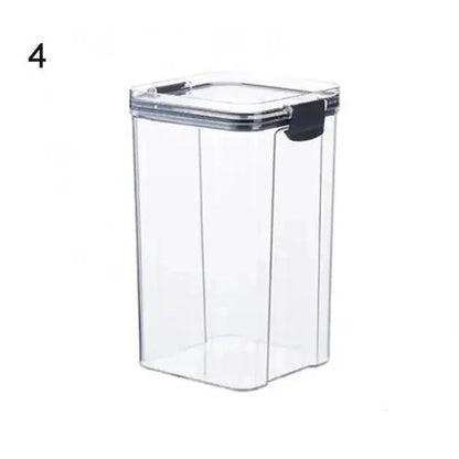 Multipurpose Food Storage Containers Set - Clear Jars with Lids for Cereal, Candy, and Dry Goods - AuvixAuvix