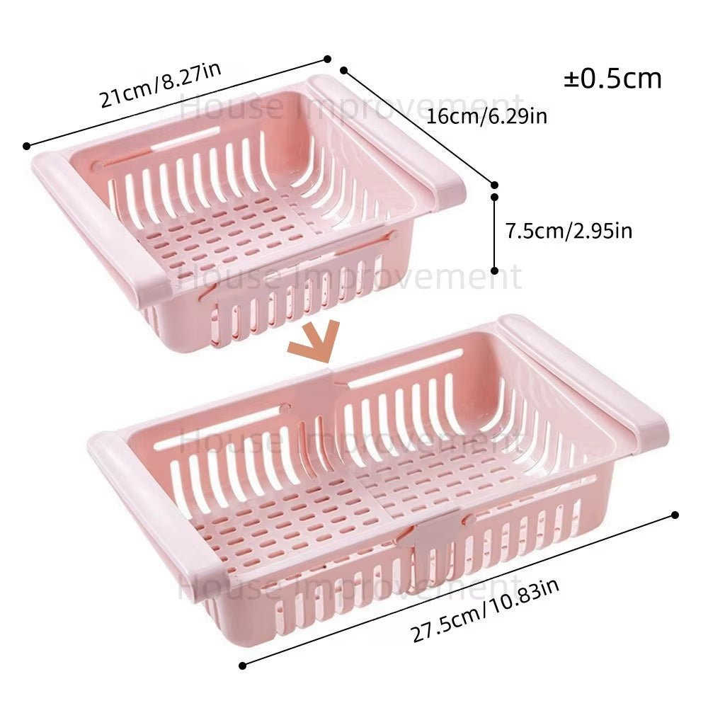 Retractable Multifunctional Tiered Refrigerator Shelf Fridge Organizer Box Fresh Divider Layer Shelf Kitchen Storage Organizer - AuvixAuvix