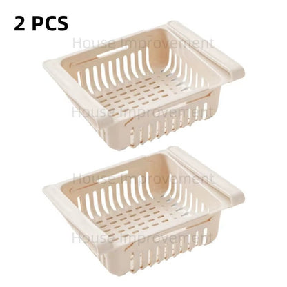 Retractable Multifunctional Tiered Refrigerator Shelf Fridge Organizer Box Fresh Divider Layer Shelf Kitchen Storage Organizer - AuvixAuvix