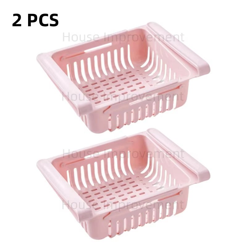 Retractable Multifunctional Tiered Refrigerator Shelf Fridge Organizer Box Fresh Divider Layer Shelf Kitchen Storage Organizer - AuvixAuvix