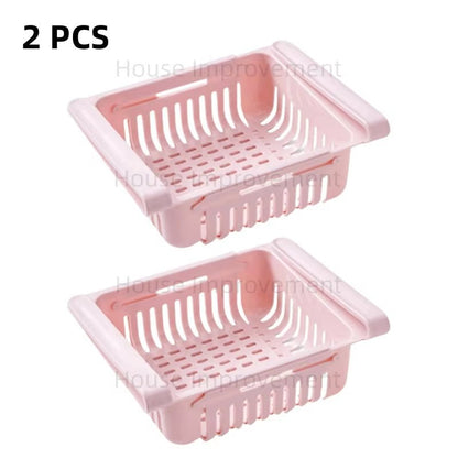 Retractable Multifunctional Tiered Refrigerator Shelf Fridge Organizer Box Fresh Divider Layer Shelf Kitchen Storage Organizer - AuvixAuvix