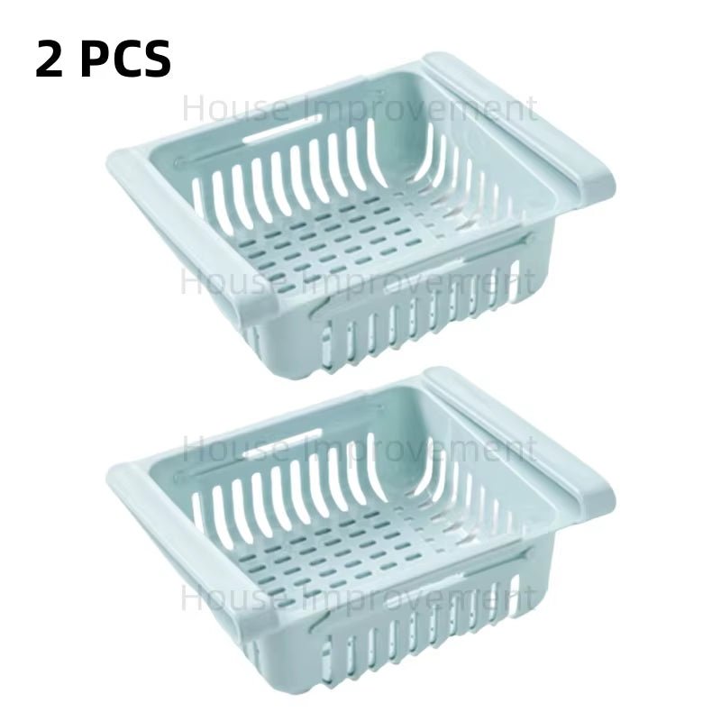 Retractable Multifunctional Tiered Refrigerator Shelf Fridge Organizer Box Fresh Divider Layer Shelf Kitchen Storage Organizer - AuvixAuvix