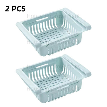 Retractable Multifunctional Tiered Refrigerator Shelf Fridge Organizer Box Fresh Divider Layer Shelf Kitchen Storage Organizer - AuvixAuvix