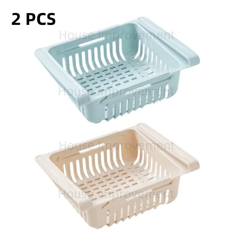 Retractable Multifunctional Tiered Refrigerator Shelf Fridge Organizer Box Fresh Divider Layer Shelf Kitchen Storage Organizer - AuvixAuvix