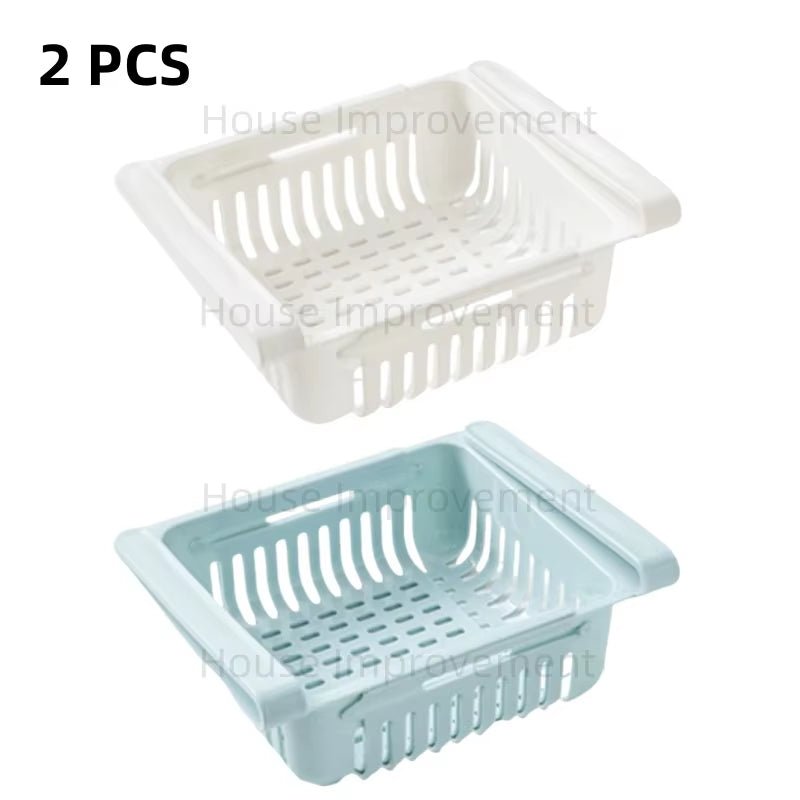 Retractable Multifunctional Tiered Refrigerator Shelf Fridge Organizer Box Fresh Divider Layer Shelf Kitchen Storage Organizer - AuvixAuvix