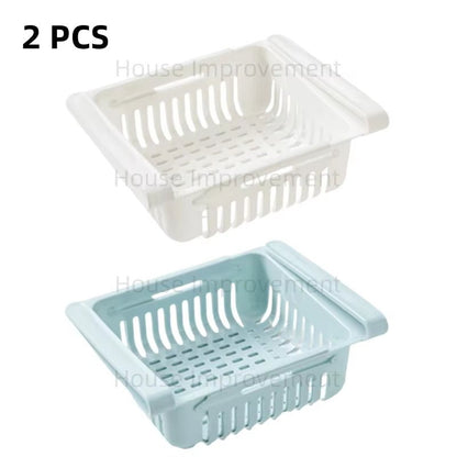 Retractable Multifunctional Tiered Refrigerator Shelf Fridge Organizer Box Fresh Divider Layer Shelf Kitchen Storage Organizer - AuvixAuvix