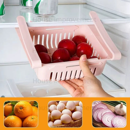 Retractable Multifunctional Tiered Refrigerator Shelf Fridge Organizer Box Fresh Divider Layer Shelf Kitchen Storage Organizer - AuvixAuvix