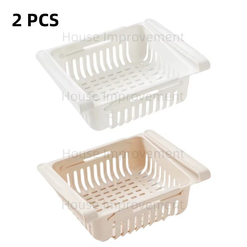 Retractable Multifunctional Tiered Refrigerator Shelf Fridge Organizer Box Fresh Divider Layer Shelf Kitchen Storage Organizer - AuvixAuvix