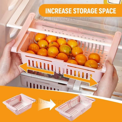 Retractable Multifunctional Tiered Refrigerator Shelf Fridge Organizer Box Fresh Divider Layer Shelf Kitchen Storage Organizer - AuvixAuvix