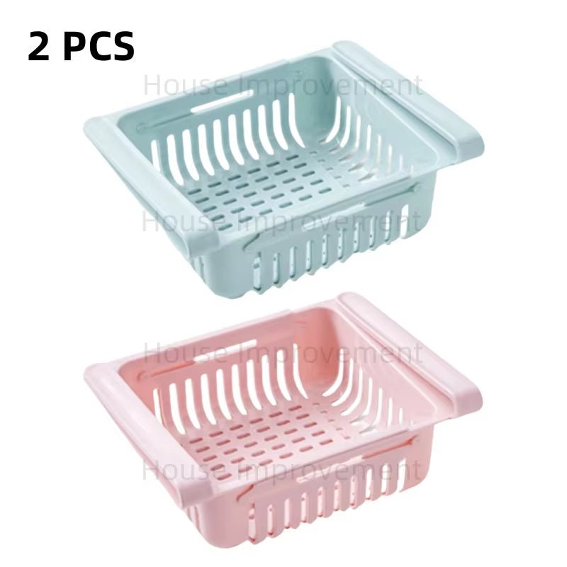 Retractable Multifunctional Tiered Refrigerator Shelf Fridge Organizer Box Fresh Divider Layer Shelf Kitchen Storage Organizer - AuvixAuvix