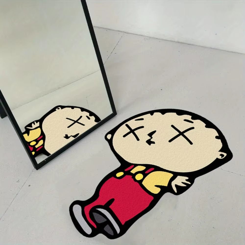 VIKAMA Humorous Cartoon Character Design Carpet - Soft, Suitable for Bedroom and Living Room Carpets, Lively Home Decoration. - AuvixAuvix