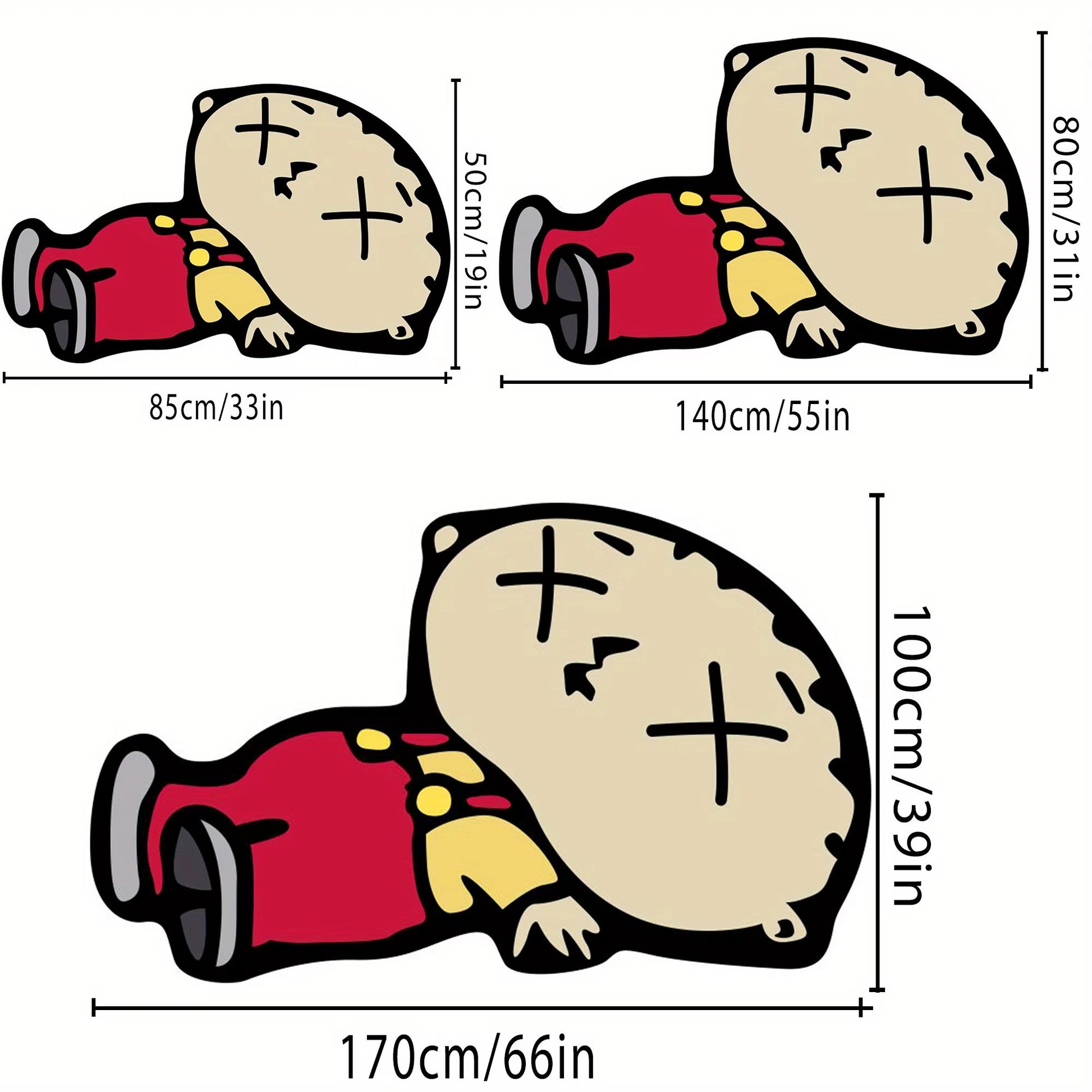 VIKAMA Humorous Cartoon Character Design Carpet - Soft, Suitable for Bedroom and Living Room Carpets, Lively Home Decoration. - AuvixAuvix