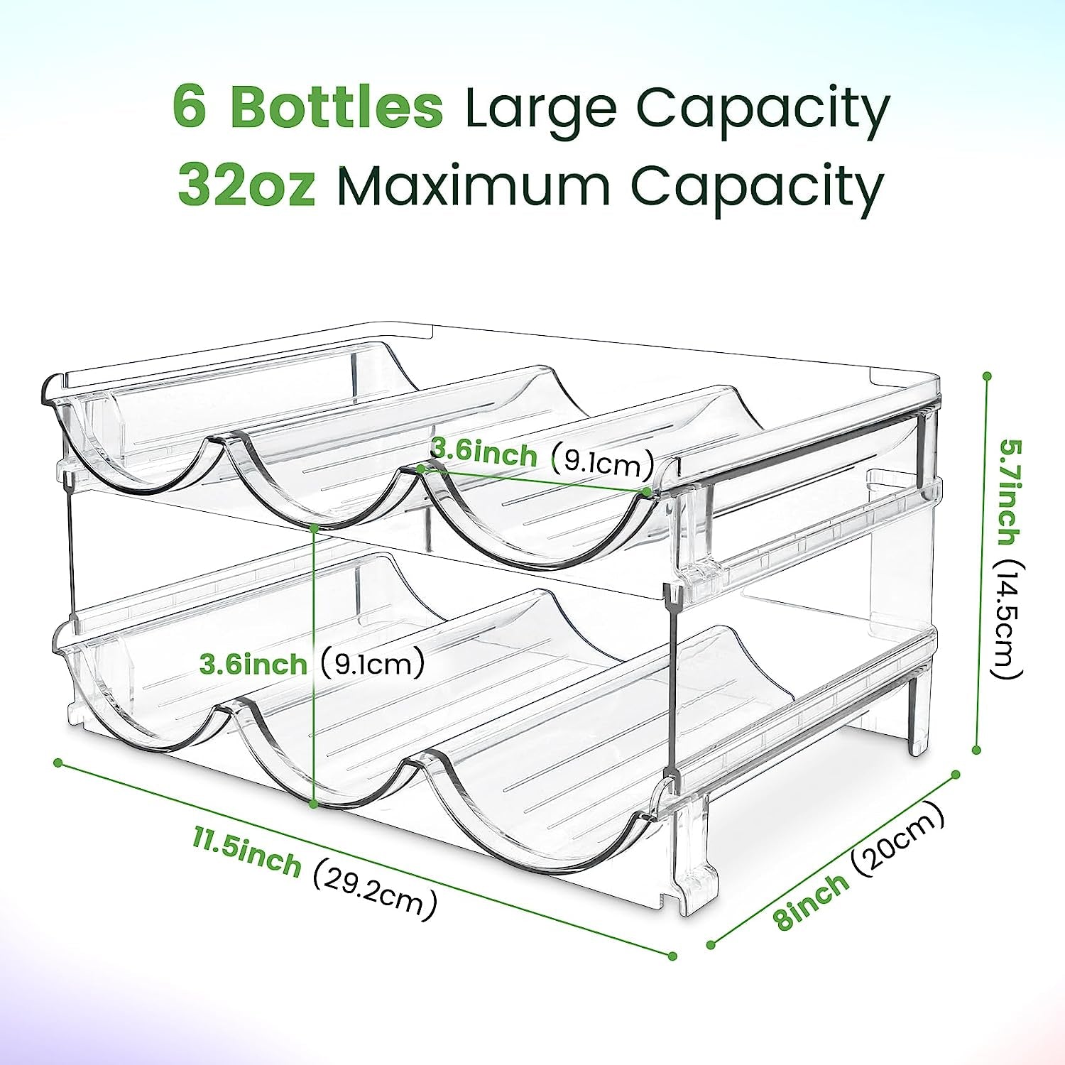 Water Bottle Cabinet Organizer Set - Stackable Storage Racks for Efficient Water Bottle Management (2 Pack) - AuvixAuvix