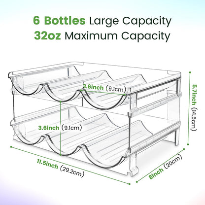Water Bottle Cabinet Organizer Set - Stackable Storage Racks for Efficient Water Bottle Management (2 Pack) - AuvixAuvix