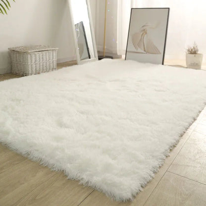 White Fluffy Hall Carpet Modern Living Room Bedroom Home Decor Large Mats Thickened Non - Slip Girl Children'S Room Pink Furry Rug - AuvixAuvix