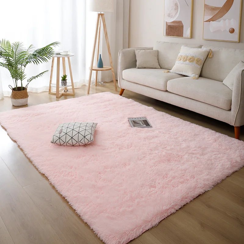 White Fluffy Hall Carpet Modern Living Room Bedroom Home Decor Large Mats Thickened Non - Slip Girl Children'S Room Pink Furry Rug - AuvixAuvix