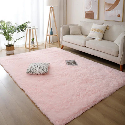 White Fluffy Hall Carpet Modern Living Room Bedroom Home Decor Large Mats Thickened Non - Slip Girl Children'S Room Pink Furry Rug - AuvixAuvix