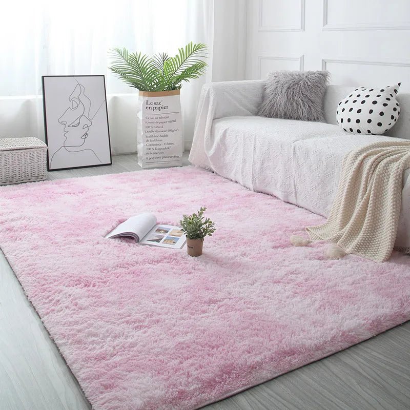 White Fluffy Hall Carpet Modern Living Room Bedroom Home Decor Large Mats Thickened Non - Slip Girl Children'S Room Pink Furry Rug - AuvixAuvix