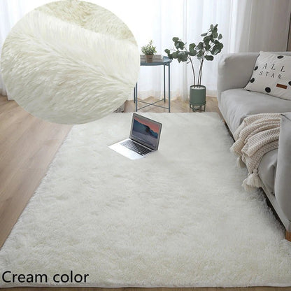 White Fluffy Hall Carpet Modern Living Room Bedroom Home Decor Large Mats Thickened Non - Slip Girl Children'S Room Pink Furry Rug - AuvixAuvix