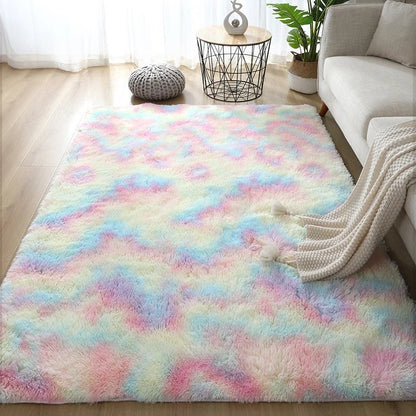 White Fluffy Hall Carpet Modern Living Room Bedroom Home Decor Large Mats Thickened Non - Slip Girl Children'S Room Pink Furry Rug - AuvixAuvix