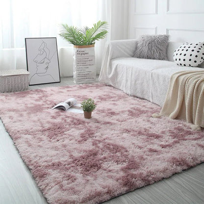White Fluffy Hall Carpet Modern Living Room Bedroom Home Decor Large Mats Thickened Non - Slip Girl Children'S Room Pink Furry Rug - AuvixAuvix